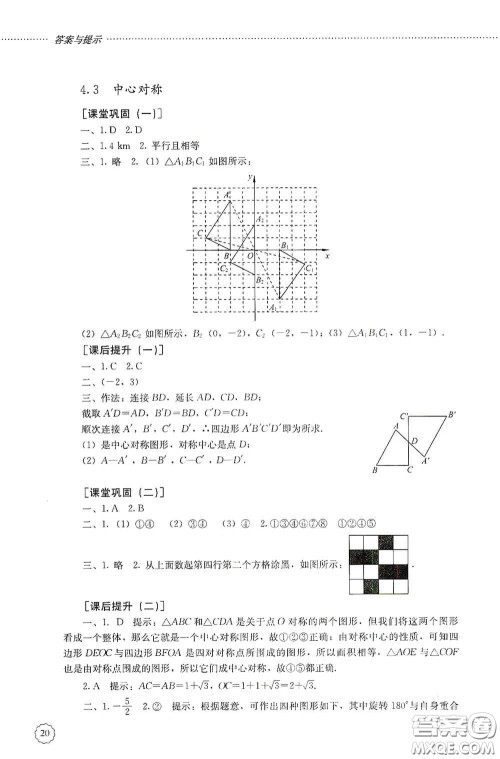 山东文艺出版社2020初中课堂同步训练八年级数学上册人教版答案