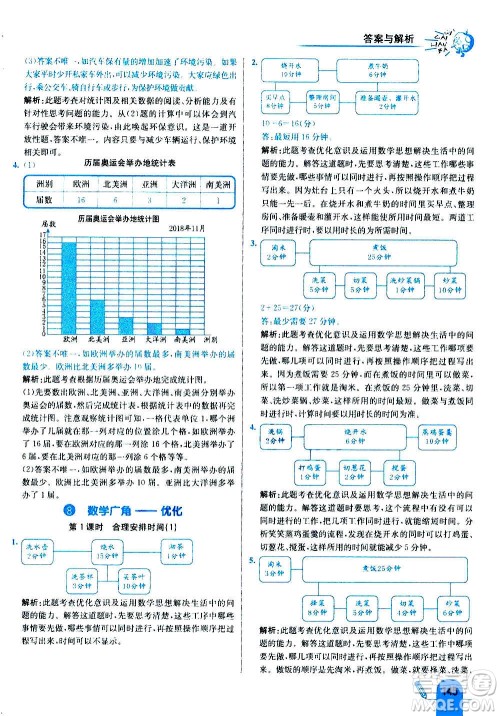 河北教育出版社2020全新版七彩练霸数学四年级上册人教版答案