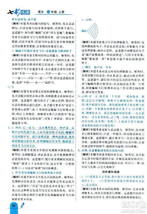 河北教育出版社2020全新版七彩练霸语文四年级上册人教版答案 河北教育出版社2020全新版七彩练霸语文四年级上册人教版答案