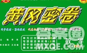 武汉出版社2020年黄冈密卷数学八年级上册RJ人教版答案