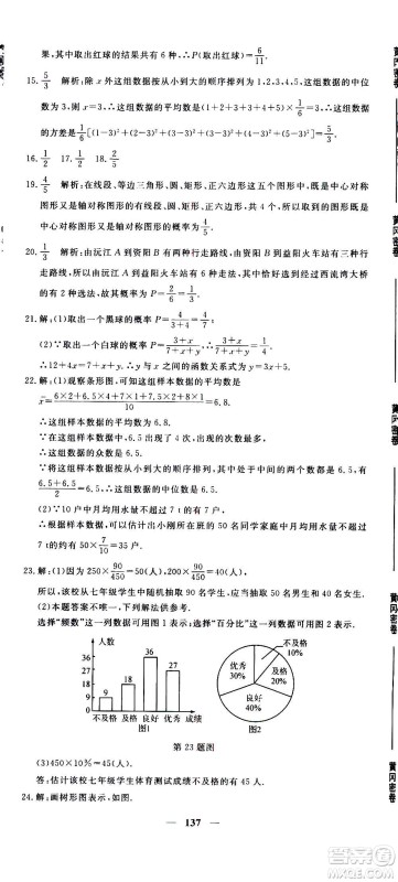 新疆青少年出版社2021版黄冈密卷中考总复习数学通用版答案