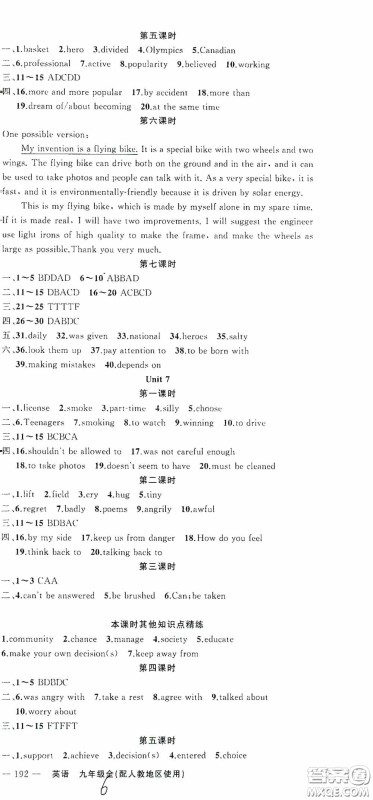 云南美术出版社2020学生课程精巧训练课堂创新学练测九年级英语全一册人教版答案 云南美术出版社2020学生课程精巧训练课堂创新学练测九年级英语全一册人教版答案