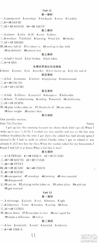 云南美术出版社2020学生课程精巧训练课堂创新学练测九年级英语全一册人教版答案 云南美术出版社2020学生课程精巧训练课堂创新学练测九年级英语全一册人教版答案