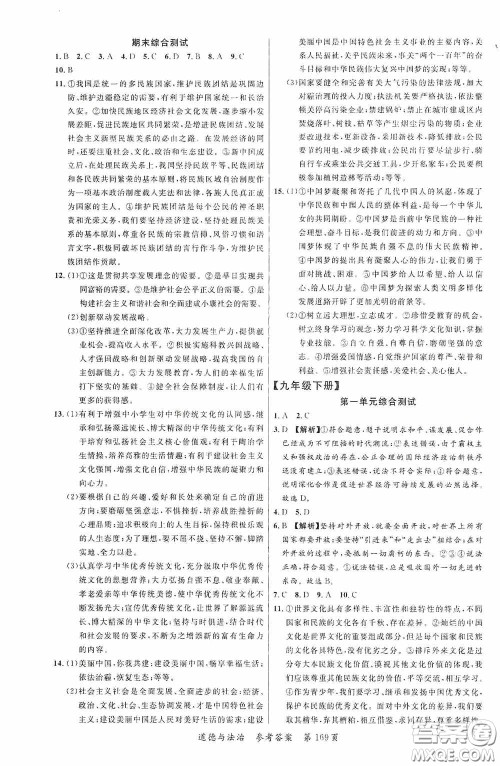云南美术出版社2020学生课程精巧训练课堂创新学练测九年级道德与法治全一册答案 云南美术出版社2020学生课程精巧训练课堂创新学练测九年级道德与法治全一册答案