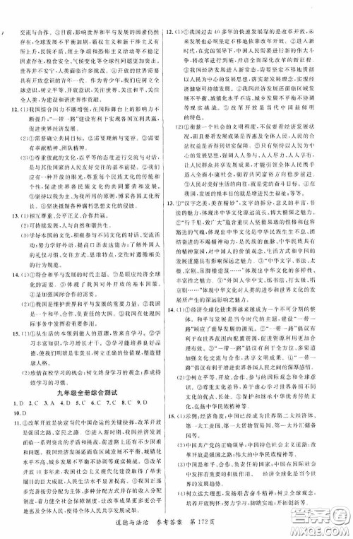 云南美术出版社2020学生课程精巧训练课堂创新学练测九年级道德与法治全一册答案 云南美术出版社2020学生课程精巧训练课堂创新学练测九年级道德与法治全一册答案