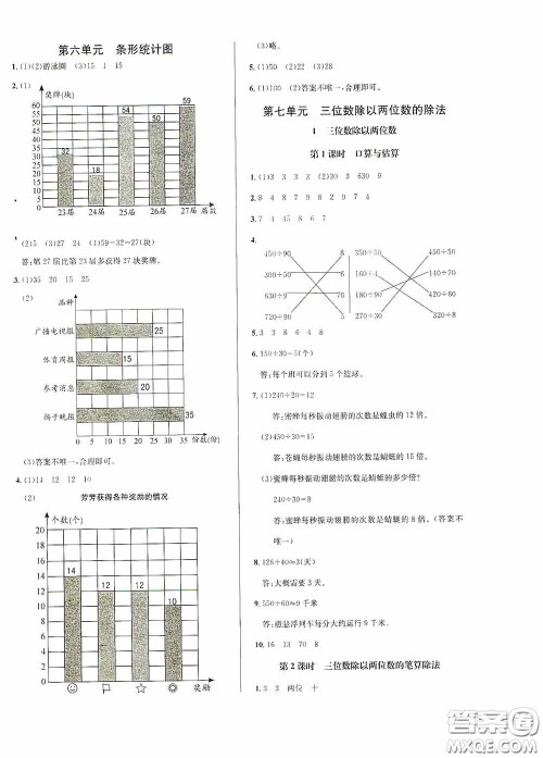 南海出版公司2020课时同步导练四年级数学上册西师大版答案 南海出版公司2020课时同步导练四年级数学上册西师大版答案