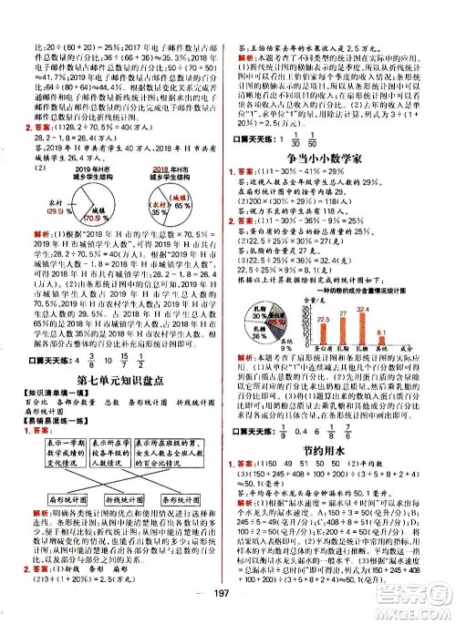 南方出版社2020秋核心素养天天练六年级上册数学R人教版答案