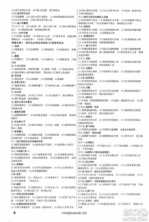 新疆青少年出版社金考卷特快专递2021版中考真题分类训练语文答案 新疆青少年出版社金考卷特快专递2021版中考真题分类训练语文答案