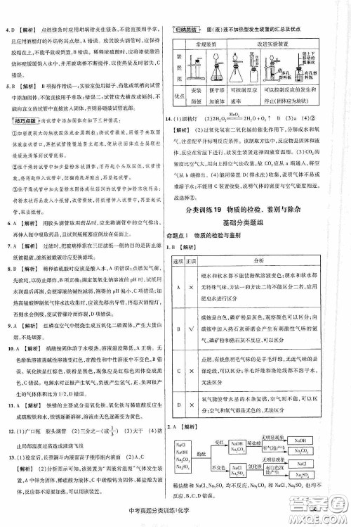 新疆青少年出版社金考卷特快专递2021版中考真题分类训练化学答案 新疆青少年出版社金考卷特快专递2021版中考真题分类训练化学答案