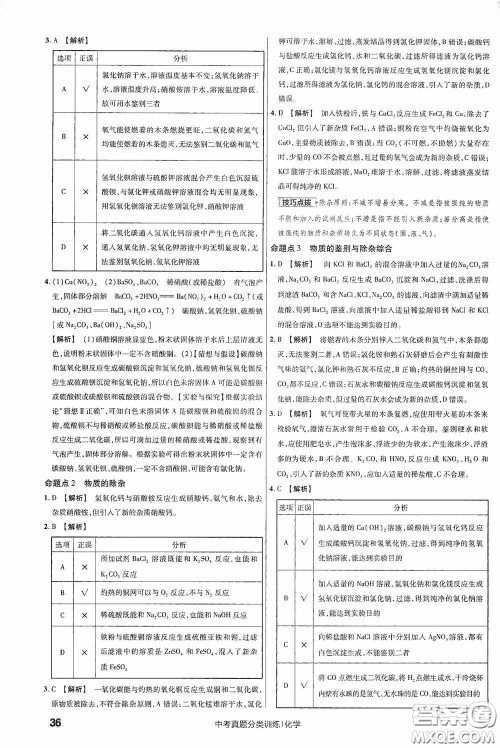新疆青少年出版社金考卷特快专递2021版中考真题分类训练化学答案 新疆青少年出版社金考卷特快专递2021版中考真题分类训练化学答案