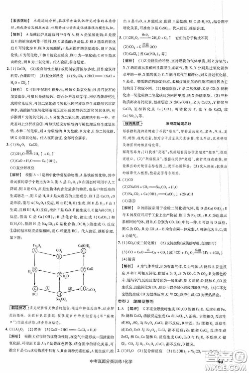 新疆青少年出版社金考卷特快专递2021版中考真题分类训练化学答案 新疆青少年出版社金考卷特快专递2021版中考真题分类训练化学答案