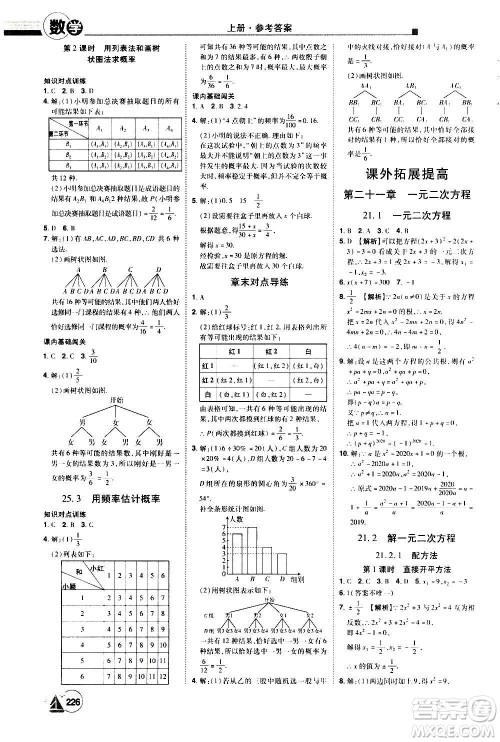 江西美术出版社2020学海风暴数学九年级上册RJ人教版答案 江西美术出版社2020学海风暴数学九年级上册RJ人教版答案