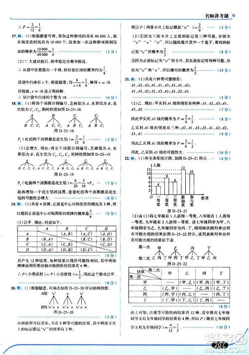 现代教育出版社2020走向中考考场九年级数学上册RJ人教版答案