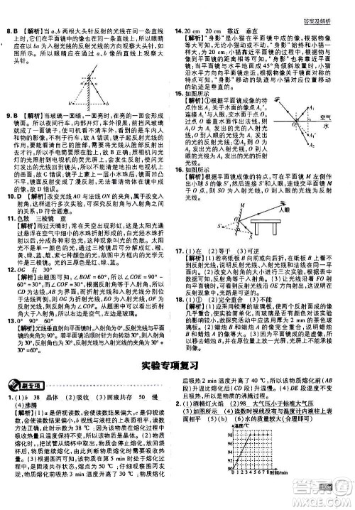 ​开明出版社2021版初中必刷题物理八年级上册BS北师大版答案