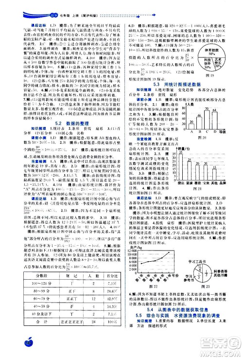 广西教育出版社2020新课程学习与测评同步学习数学七年级上册沪科版答案