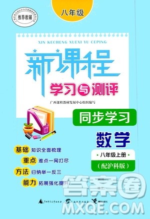 广西教育出版社2020新课程学习与测评同步学习数学八年级上册沪科版答案