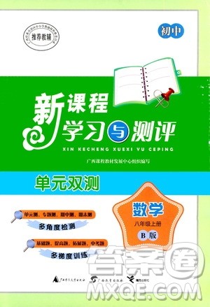 广西教育出版社2020初中新课程学习与测评单元双测数学八年级上册B版答案