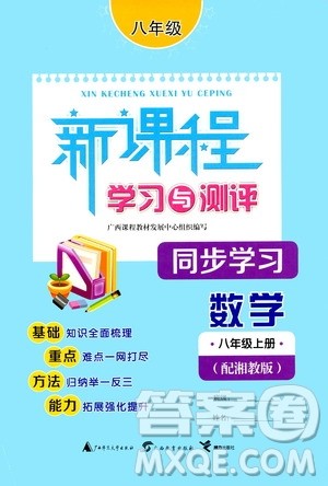 广西教育出版社2020新课程学习与测评同步学习数学八年级上册湘教版答案