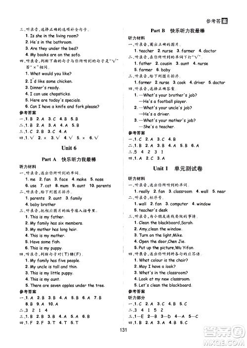 2020年龙门之星英语四年级上册RJ人教版答案