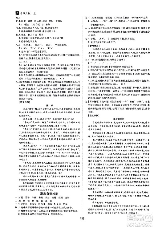 2020年龙门之星语文六年级上册RJ人教版答案