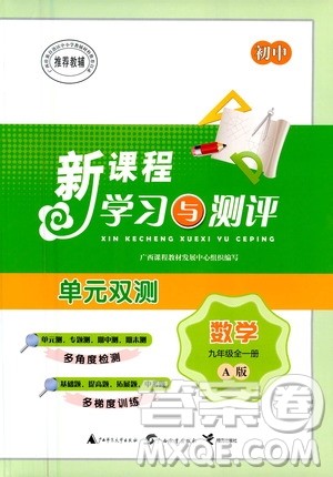 广西教育出版社2020初中新课程学习与测评单元双测数学九年级全一册A版答案