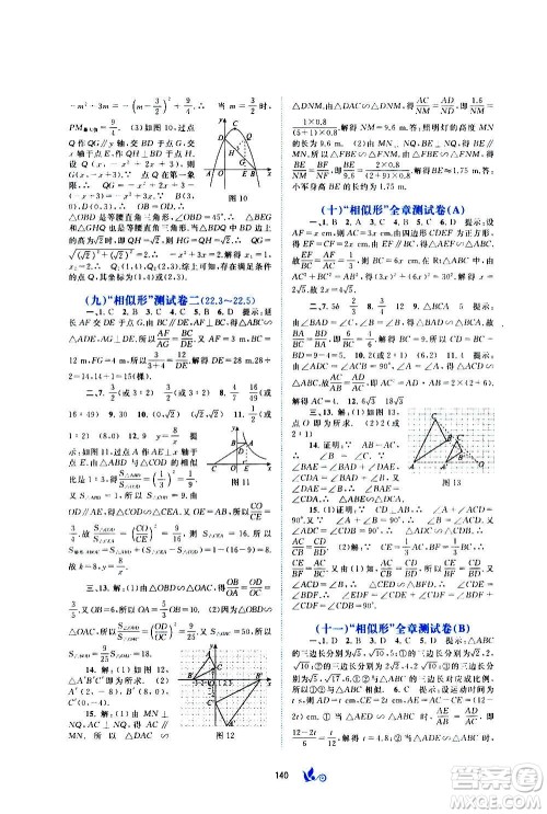 广西教育出版社2020初中新课程学习与测评单元双测数学九年级全一册C版答案