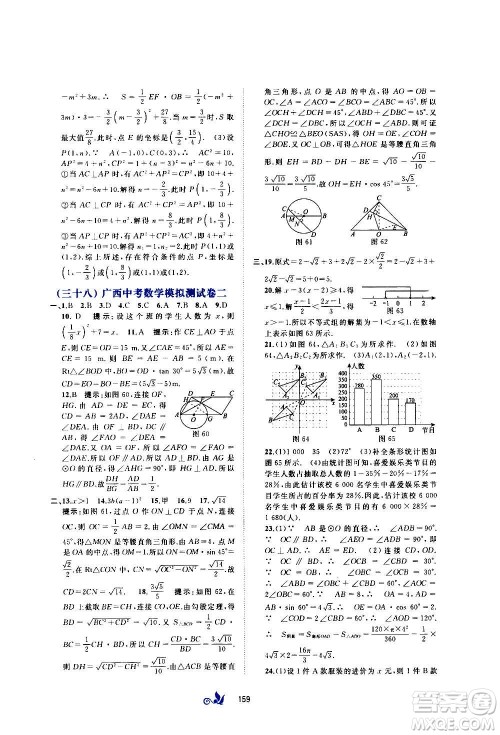 广西教育出版社2020初中新课程学习与测评单元双测数学九年级全一册B版答案