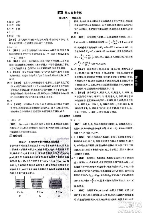 金考卷特快专递2021版福建中考45套汇编物理答案 金考卷特快专递2021版福建中考45套汇编物理答案