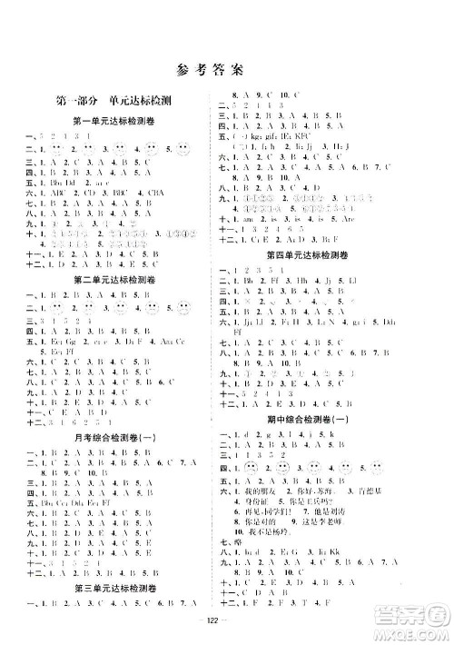 延边大学出版社2020江苏好卷英语三年级上册译林版答案