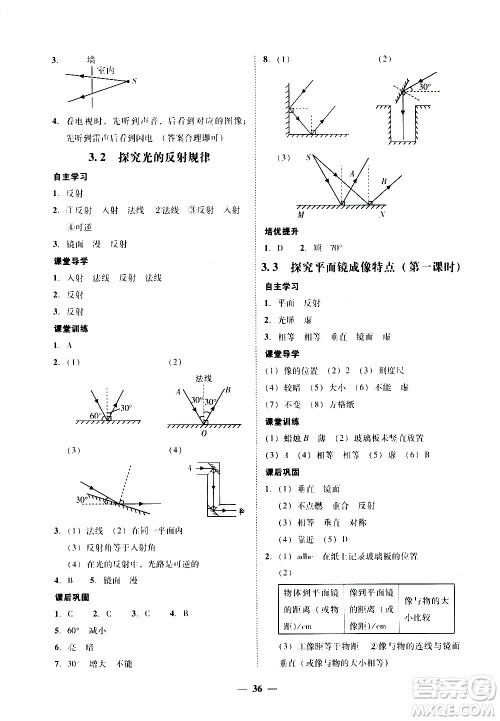 广东经济出版社2020年百分导学物理八年级上册YH粤沪版答案 广东经济出版社2020年百分导学物理八年级上册YH粤沪版答案