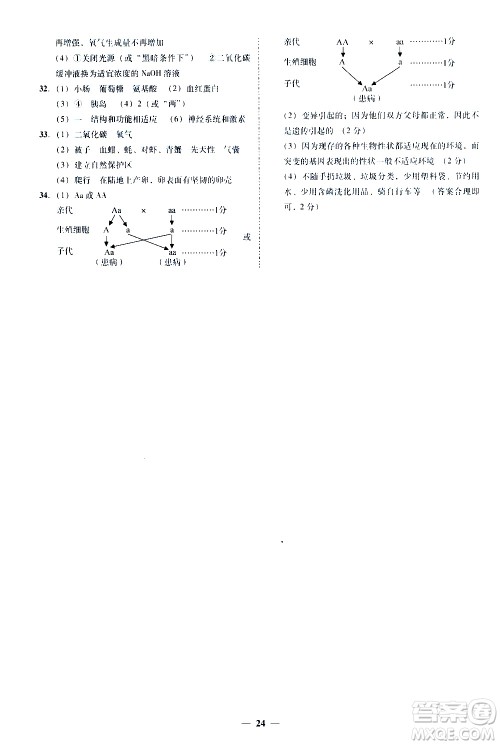 广东经济出版社2020年百分导学生物学八年级全一册统编版答案 广东经济出版社2020年百分导学生物学八年级全一册统编版答案