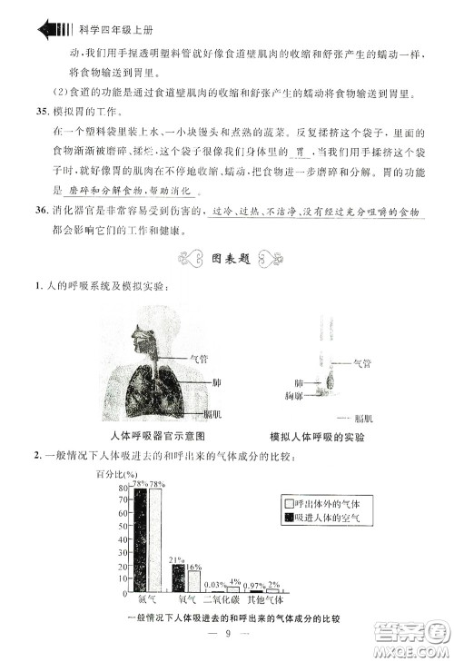 宁波出版社2020迎考复习清单四年级科学上册答案