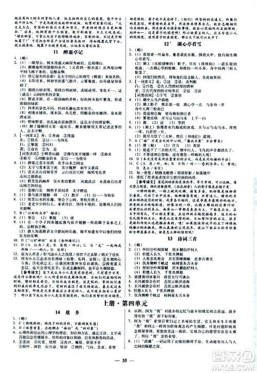 广东经济出版社2020年百分导学语文九年级全一册人教版答案 广东经济出版社2020年百分导学语文九年级全一册人教版答案