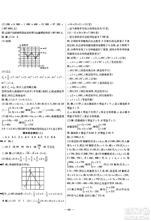 2020年新课程成长资源课时精练数学八年级上册北师大版答案