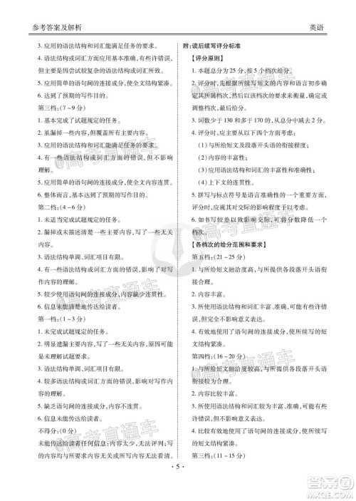 广东省2021届普通高中学业质量联合测评高三英语试题及答案 广东省2021届普通高中学业质量联合测评高三英语试题及答案