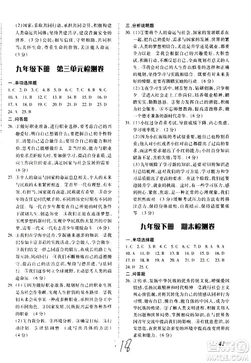 内蒙古少年儿童出版社2020本土攻略道德与法治九年级全一册RJ人教版答案 内蒙古少年儿童出版社2020本土攻略道德与法治九年级全一册RJ人教版答案
