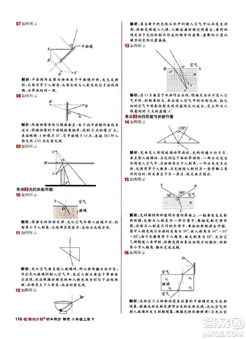 黑龙江教育出版社2021新版阳光计划初中同步物理八年级上册R人教版答案 黑龙江教育出版社2021新版阳光计划初中同步物理八年级上册R人教版答案