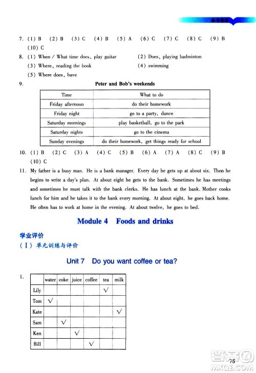 广州出版社2020阳光学业评价英语五年级上册教科版答案