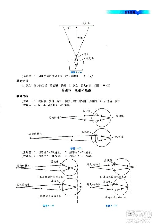 广州出版社2020阳光学业评价物理八年级上册人教版答案 广州出版社2020阳光学业评价物理八年级上册人教版答案
