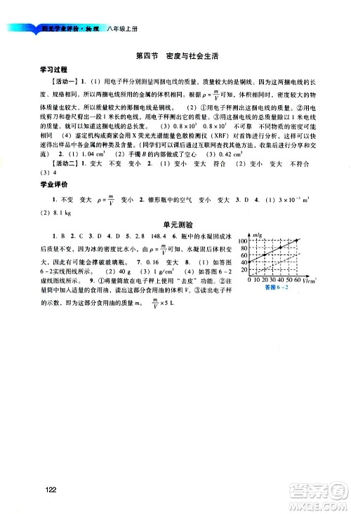 广州出版社2020阳光学业评价物理八年级上册人教版答案 广州出版社2020阳光学业评价物理八年级上册人教版答案