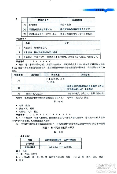 广州出版社2020阳光学业评价化学九年级上册人教版答案 广州出版社2020阳光学业评价化学九年级上册人教版答案