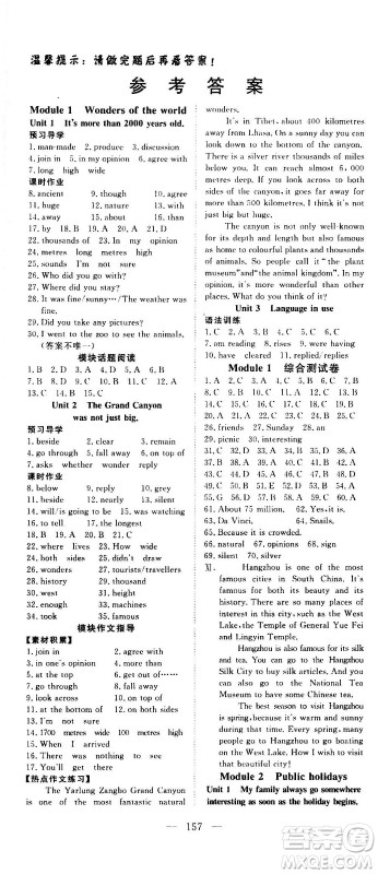 新疆文化出版社2020年351高效课堂导学案九年级全一册英语外衔版答案