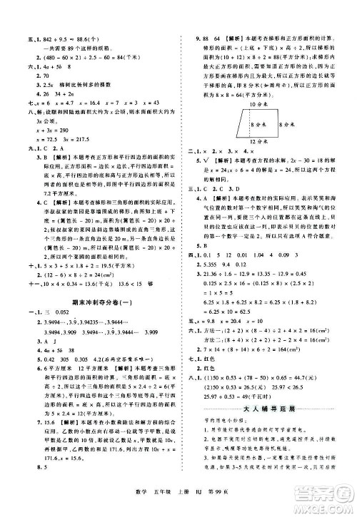 江西人民出版社2020秋王朝霞考点梳理时习卷数学五年级上册RJ人教版答案 江西人民出版社2020秋王朝霞考点梳理时习卷数学五年级上册RJ人教版答案