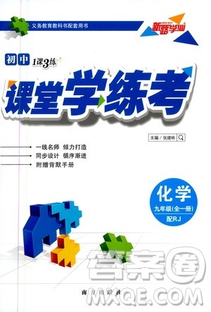 南方出版社2020初中1课3练课堂学练考化学九年级全一册RJ人教版答案