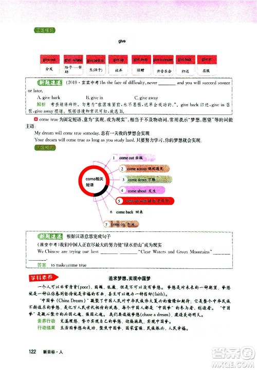 吉林人民出版社2020新教材完全解读英语八年级上册人教版答案