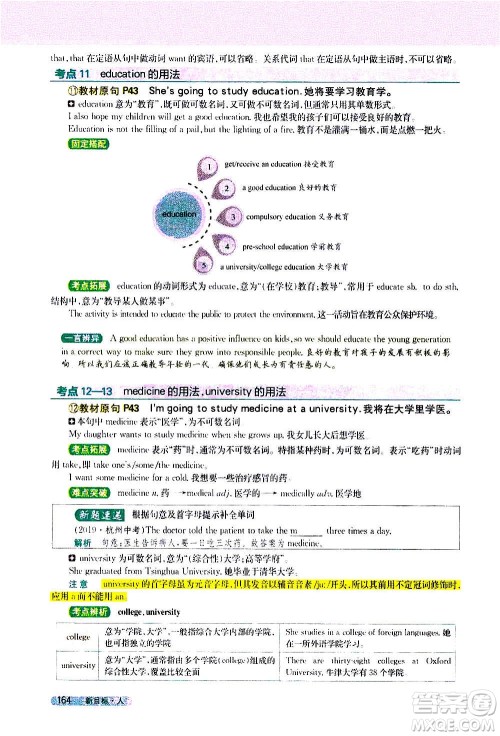 吉林人民出版社2020新教材完全解读英语八年级上册人教版答案