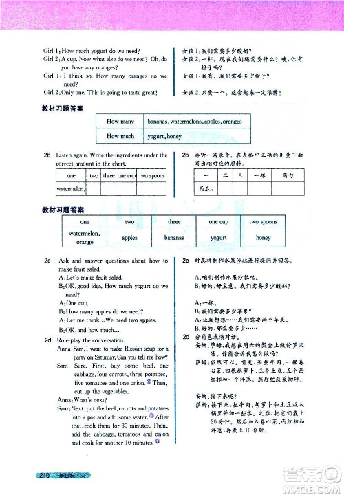 吉林人民出版社2020新教材完全解读英语八年级上册人教版答案