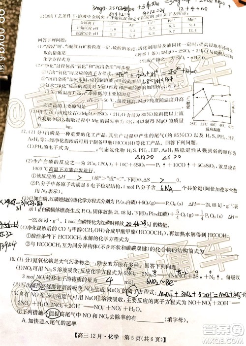 2021届九师联盟高三教学质量监测12月联考化学试题及答案 2021届九师联盟高三教学质量监测12月联考化学试题及答案