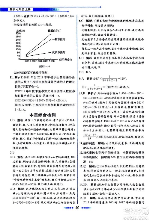 2020年教材解读数学七年级上册HK沪科版参考答案