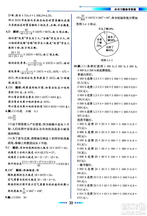 2020年教材解读数学七年级上册HK沪科版参考答案